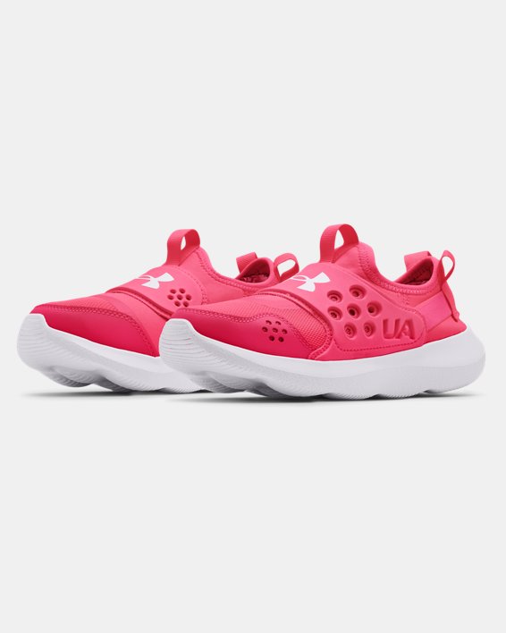 Girls' Grade School UA Runplay Running Shoes, Pink, pdpMainDesktop image number 3